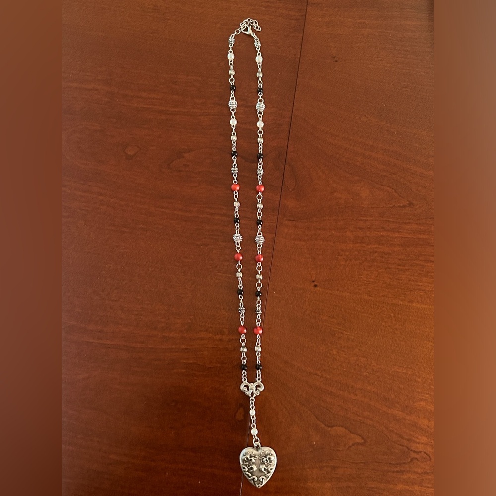 Handmade Gothic Heart Rosary-style Necklace